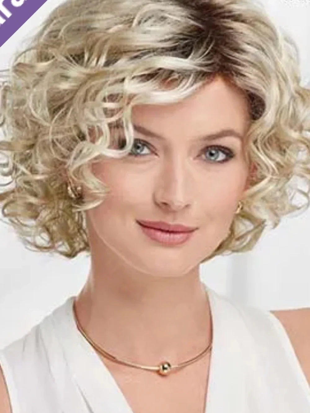 🌸🌸🌸 PAULA YOUNG Jenna Blonde Curly Short Woman's Wig - Natural Blonde NWT